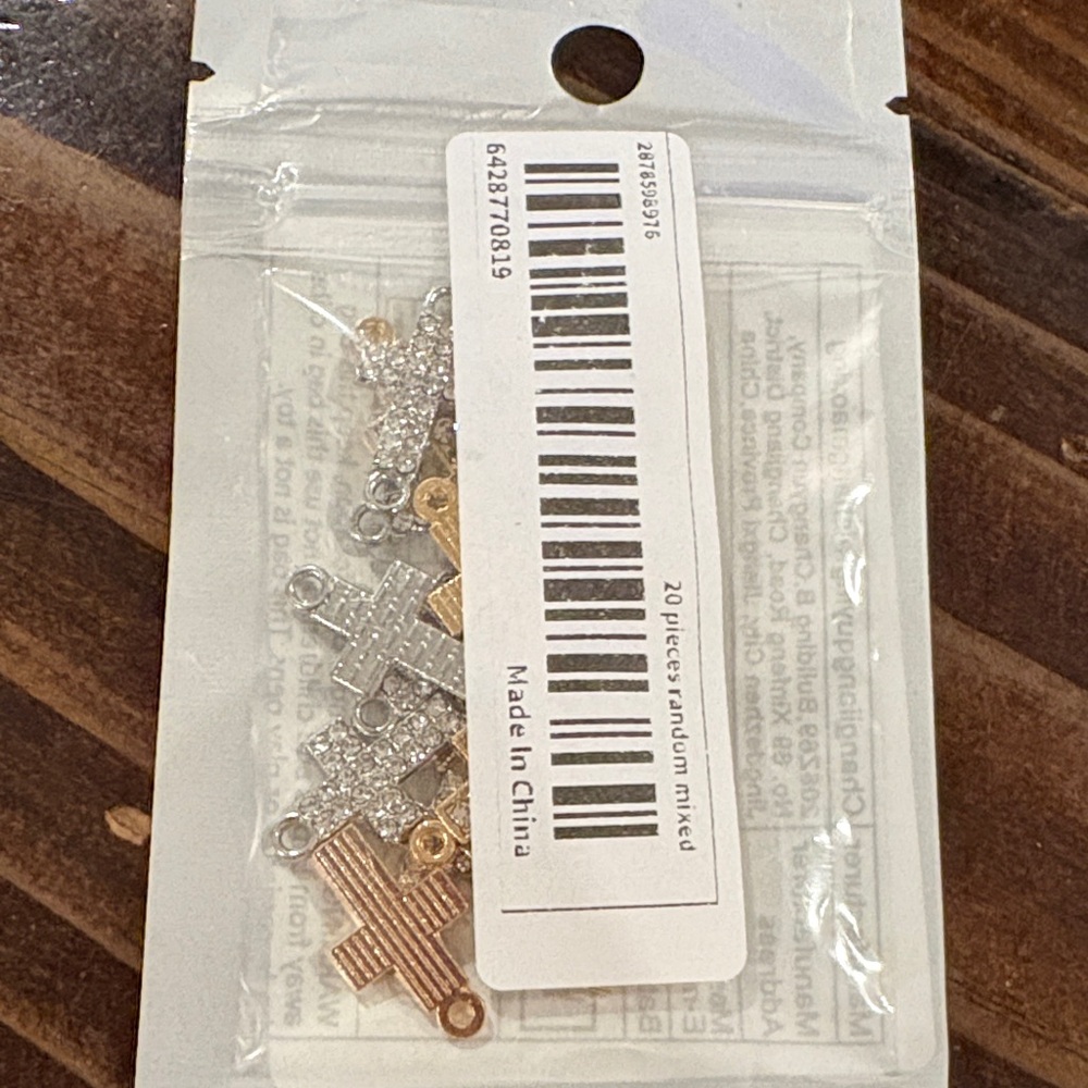 Mixed Metal Cross Charms